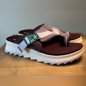 Merrill Women's Alpine Cush Wrap Sandals Burgandy Size 11